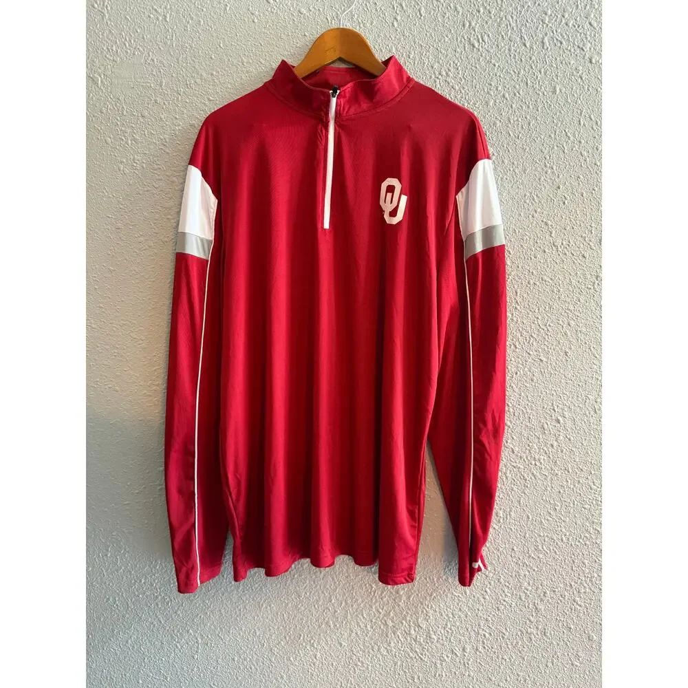 Oklahoma Sooners Colosseum Golf Match Quarter-Zip Windshirt - Crimson Size XL